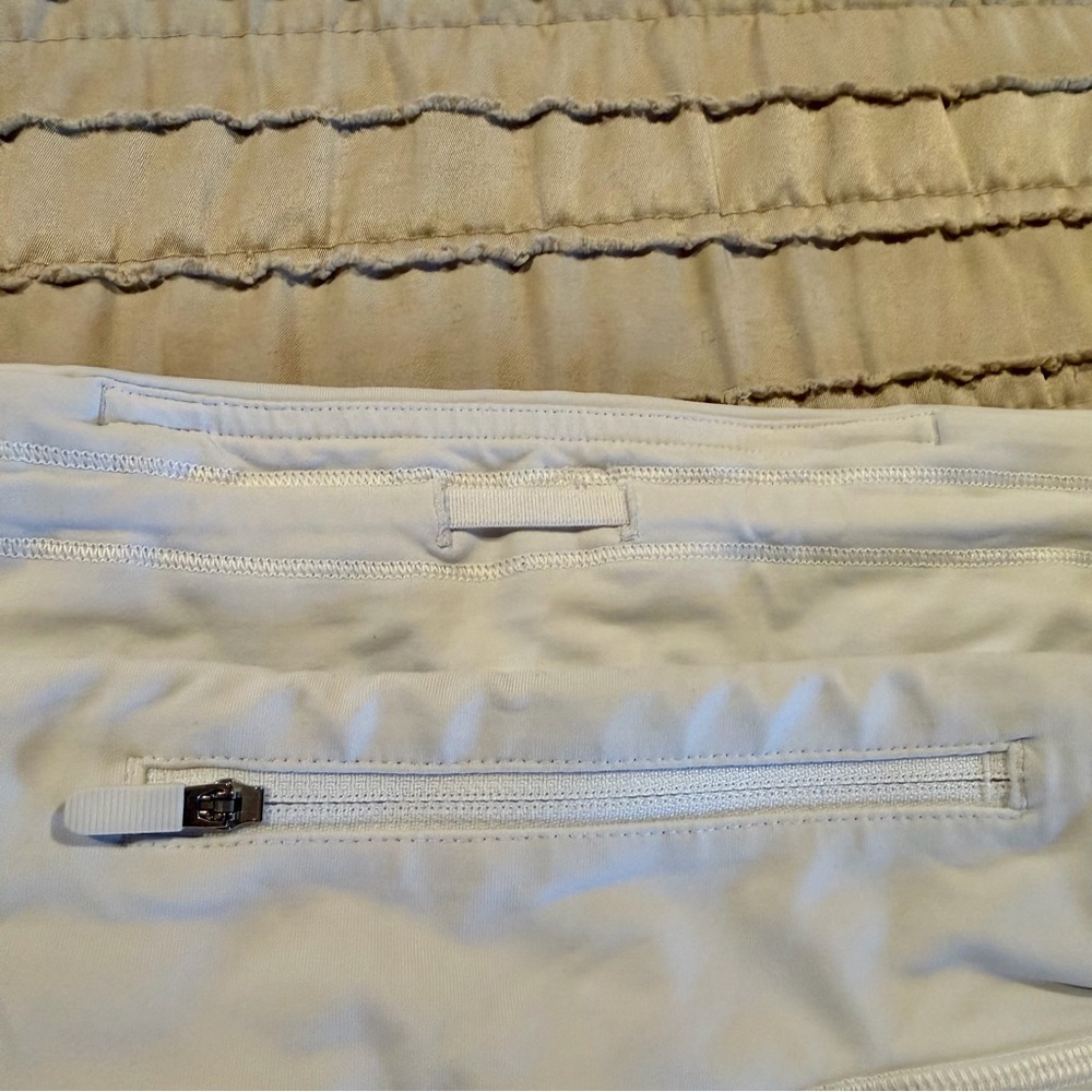 Lululemon Pace Rival Activewear Skirt Skort 12 White Light Grey W8846R - Picture 7 of 12